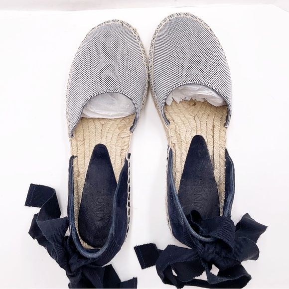 {Vince} Canvas & Suede Espadrilles Ankle Tie Navy - Picture 11 of 16